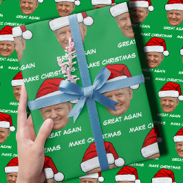 Donald Trump Santa hat Gör jul Underbar igen Presentpapper