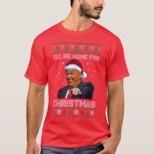Donald Trump Santa | Jag kommer hem till jul T Shirt (Framsida)