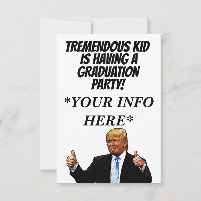 DONALD TRUMP SCHOOL STUDENTFEST INVITATIONS SPARA DATUMET (Framsida)