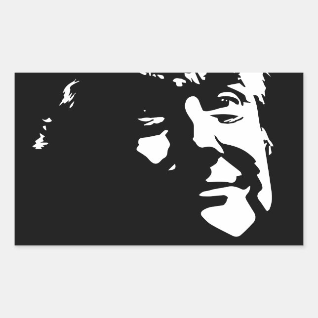 Donald Trump Silhouette Trumphead Rektangulärt Klistermärke (Framsida)
