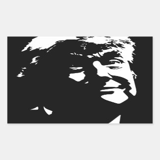 Donald Trump Silhouette Trumphead Rektangulärt Klistermärke