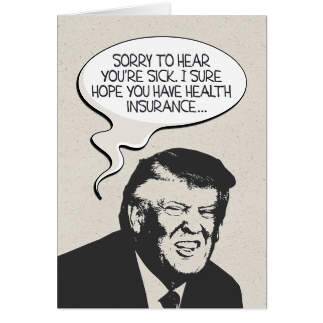 Donald Trump sjukförsäkringFå-Brunn kort (Framsidan)