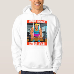 DONALD TRUMP - SKAPAR AMERICA STRONG IGEN HOODIE