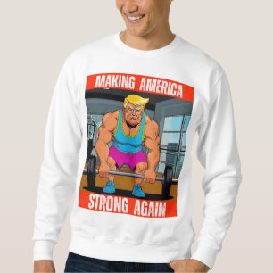 DONALD TRUMP - SKAPAR AMERICA STRONG IGEN LÅNG ÄRMAD TRÖJA