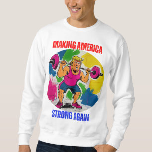 DONALD TRUMP - SKAPAR AMERICA STRONG IGEN LÅNG ÄRMAD TRÖJA