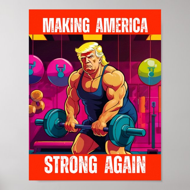 DONALD TRUMP - SKAPAR AMERICA STRONG IGEN POSTER (Framsidan)