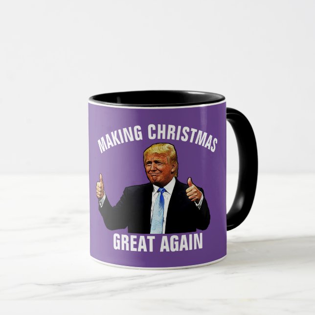 DONALD TRUMP SKAPAR CHRISTMAS UNDERBAR IGEN COFFEE MUGG (Framsida höger)