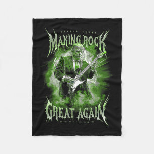 Donald Trump Skapar Rock musik Underbar Vintage ig Fleecefilt