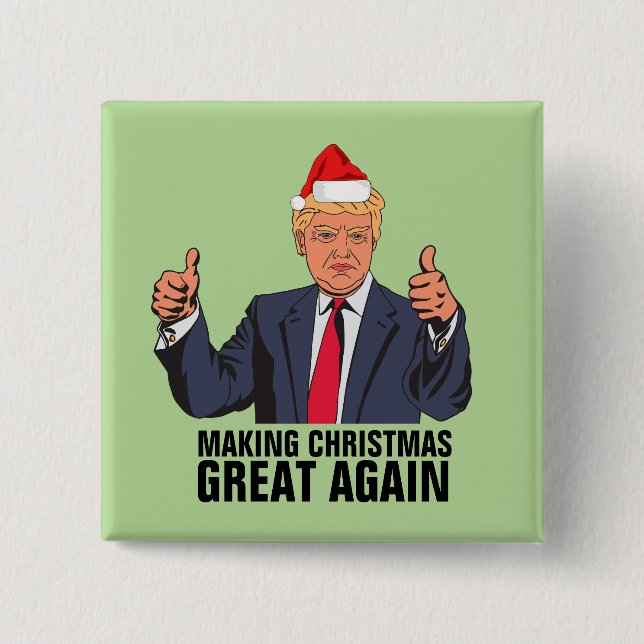 DONALD TRUMP SKAPAR UNDERBARA KRISTMAS IGEN-KNAPPA KNAPP (Framsida)