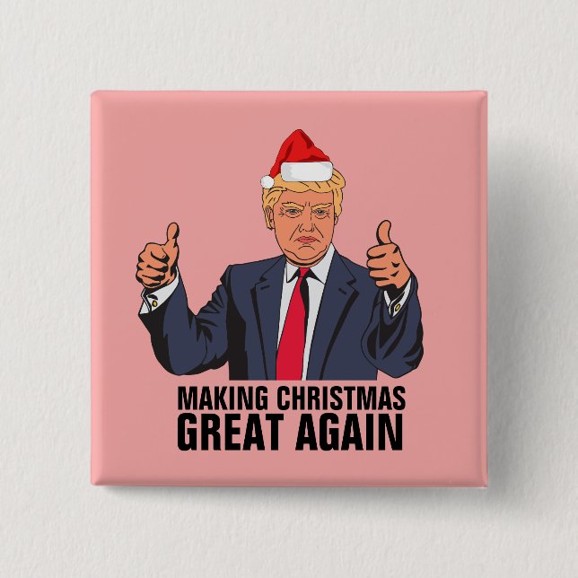 DONALD TRUMP SKAPAR UNDERBARA KRISTMAS IGEN-KNAPPA KNAPP (Framsida)
