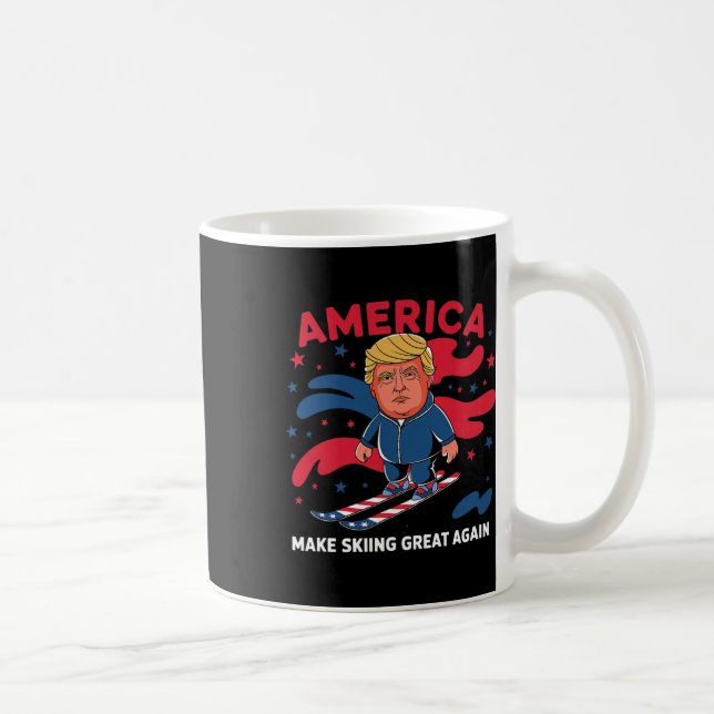 Donald Trump Skiing America - Do Skiing Underbar A Kaffemugg (Höger)