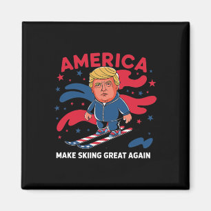 Donald Trump Skiing America - Do Skiing Underbar A Magnet