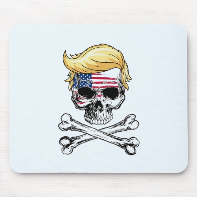 Donald Trump Skull och korsben Musmatta (Framsidan)