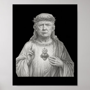 Donald Trump som Jesus - Tro och patriotism för kr Poster