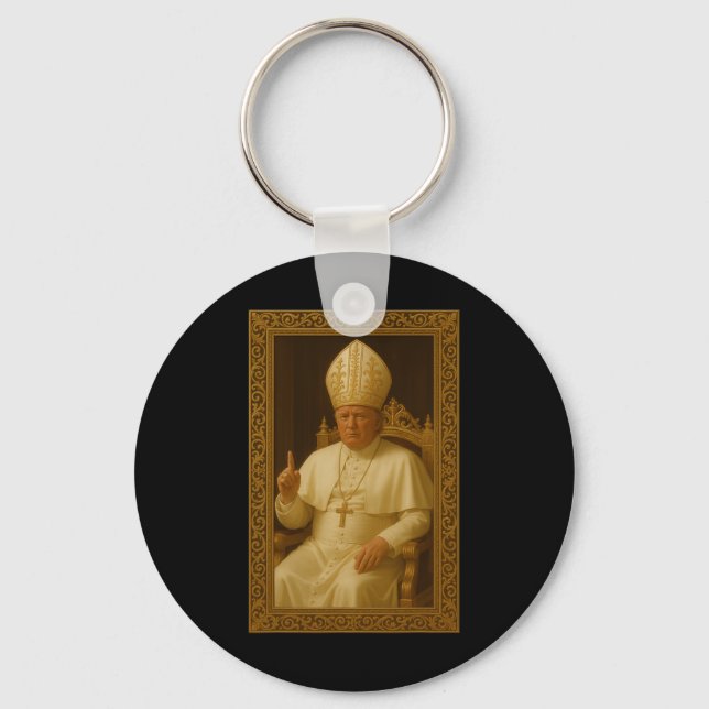 Donald Trump som påve Vatican Meme Nyckelring (Framsida)