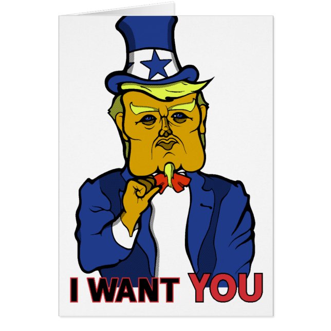 Donald Trump som Uncle Sam Hälsningskort (Framsidan)