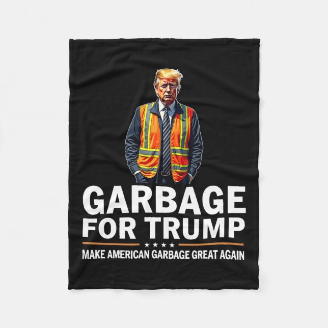 Donald Trump Sopor Orange Reflective Safety Vest Fleecefilt (Framsidan)