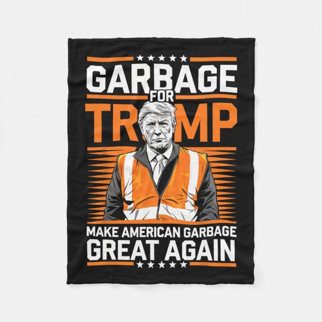 Donald Trump Sopor Orange Reflective Safety Vest Fleecefilt (Framsidan)