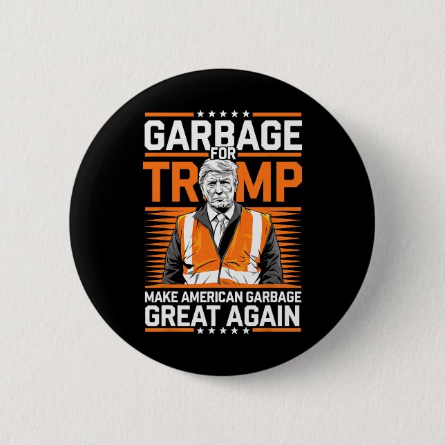 Donald Trump Sopor Orange Reflective Safety Vest Knapp (Framsida)