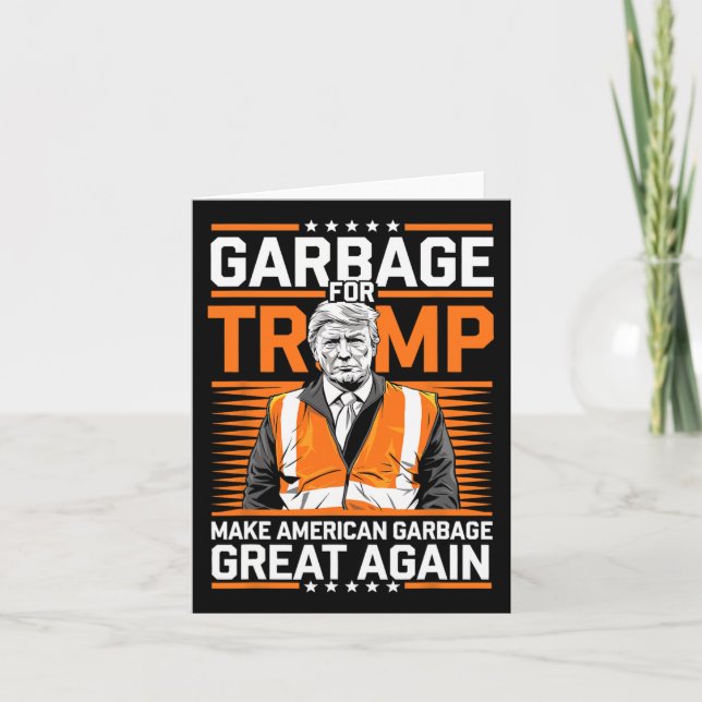 Donald Trump Sopor Orange Reflective Safety Vest Kort (Framsida)