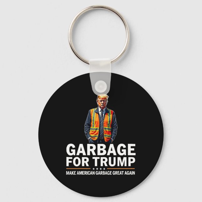 Donald Trump Sopor Orange Reflective Safety Vest Nyckelring (Framsida)