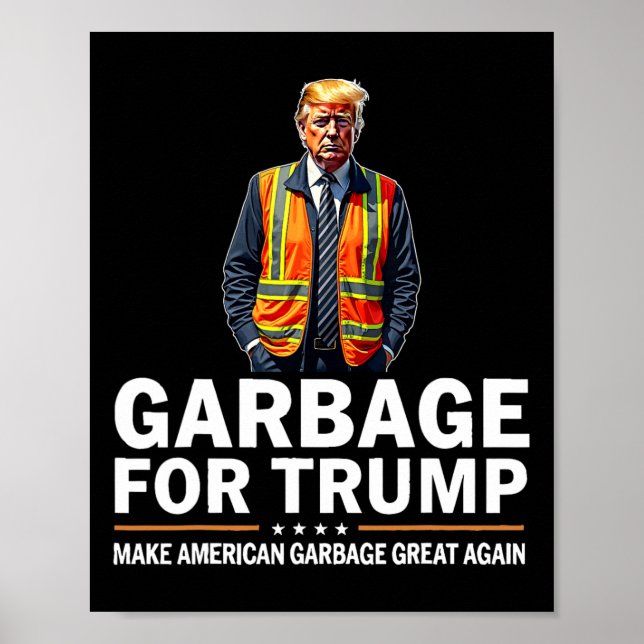 Donald Trump Sopor Orange Reflective Safety Vest Poster (Framsidan)