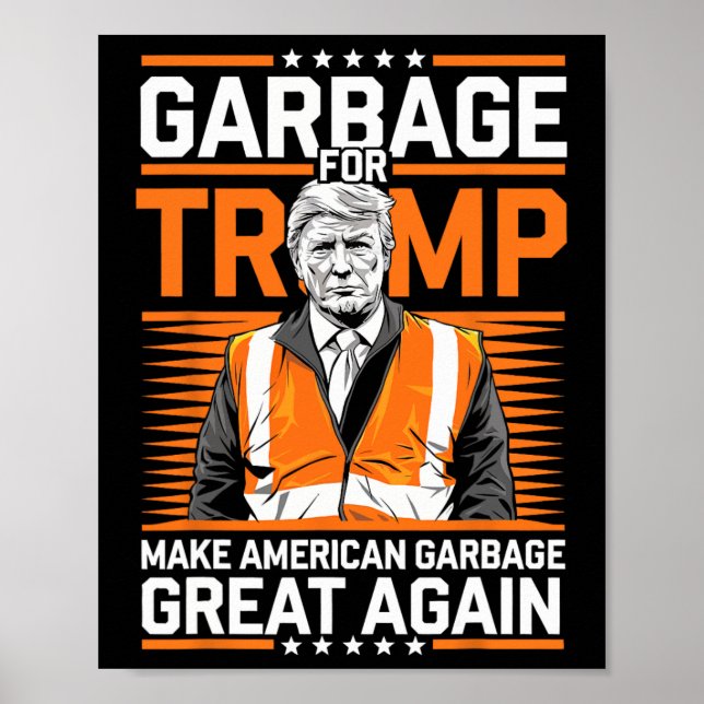 Donald Trump Sopor Orange Reflective Safety Vest Poster (Framsidan)