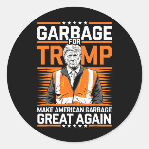 Donald Trump Sopor Orange Reflective Safety Vest Runt Klistermärke