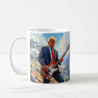 Donald Trump Spela upp Rushmore, elektriskt bussmo Kaffemugg