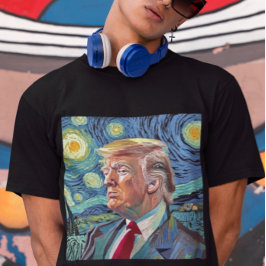Donald Trump Starry Night Van Gogh Art Stil 2024 T Shirt