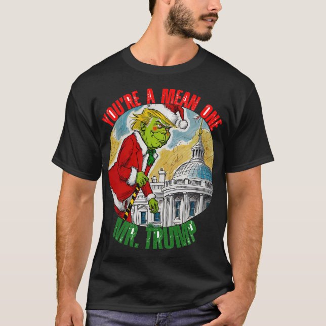 DONALD TRUMP - STEALING CHRISTMAS, SAVING AMERICA T SHIRT (Framsida)