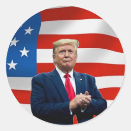 Donald Trump Sticker Val 2024 MAGA Flagga Runt Klistermärke