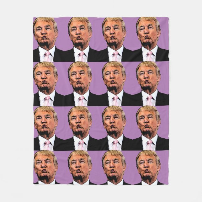DONALD TRUMP STOR MEDELSTOR TOM TÄCKE FLEECEFILT (Framsidan)