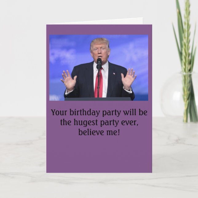 Donald Trump "stor party" födelsedagskort Tack Kort (Framsida)