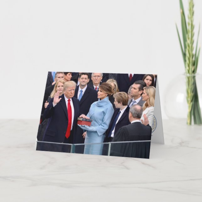 Donald Trump sväras in som president Kort (Framsida)