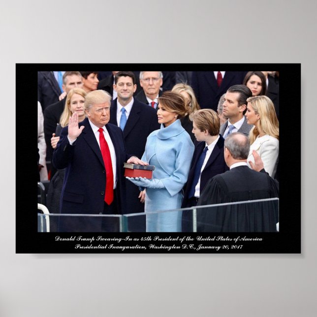 Donald Trump Swearing-In som president Poster (Framsidan)