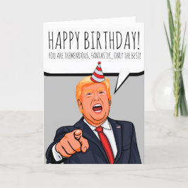 Donald Trump: Tack för ditt kort Grattis på födels