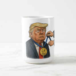 Donald Trump tar emot Nobels fredspris Kaffemugg