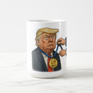 Donald Trump tar emot Nobels fredspris Kaffemugg