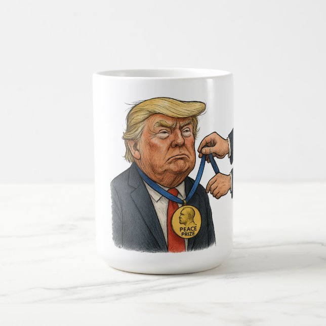 Donald Trump tar emot Nobels fredspris Kaffemugg (Center)