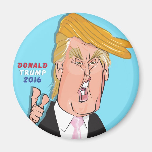 Donald Trump Tecknad Magnet (Framsidan)