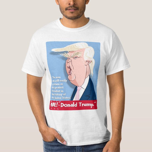 Donald Trump tecknadT-tröja: Mest underbar Tee Shirt (Framsida)