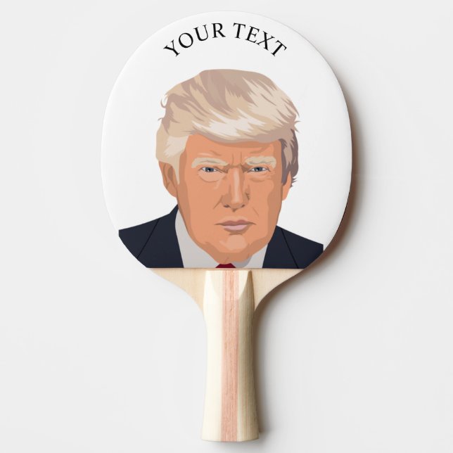 DONALD TRUMP TENNIS FLADDERMUS (PERSONALIZE) PINGISRACKET (Framsidan)
