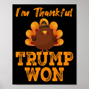 Donald Trump Thanksgiving Great Again jag är tacks Poster