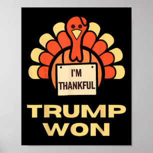 Donald Trump Thanksgiving-tröja Jag är tacksam Don Poster