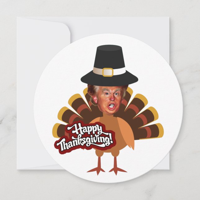 Donald trump thanksgiving turkey inbjudningar (Framsida)