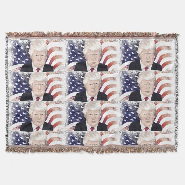 DONALD TRUMP THROW BLANKET FILT (Framsidan)