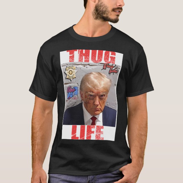 Donald Trump Thug Life Tees T Shirt (Framsida)