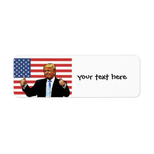 DONALD TRUMP THUMBS UP-Returetiketter Returadress Etikett