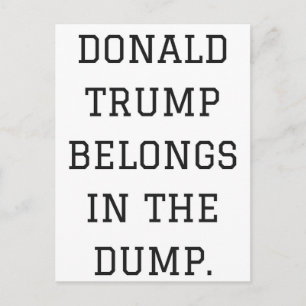 Donald Trump-Tillhören i Dumpa Humor-samlingen Vykort